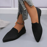 Summer New Large-Size Tip Flat-Soled Single Shoes Women's Shallow Sports Style Casual