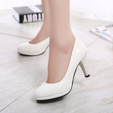 And Autumn Women's High-Heeled Single Shoes Elegant Light Tip New Patent Leather Coarse Shoes Fashion Women's Shoes OL Working