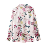 Women's Long-Sleeved Loose Casual Silk-Sense Tidly Shirt