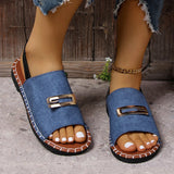 Loose With Flat Sandals Women's Cloth With Buckle Toe Beach Cold