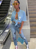 Letter Embroidery Sexy Y2K T-Shirts Womem Summer Short Sleeve O-Neck Cut Out Bandage Tops Female Cardigan