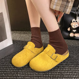 Yellow Birken Shoes Women 2025 Spring Pedal Lazy Man Bag Head Half Slippers Wearing Fashion Muller