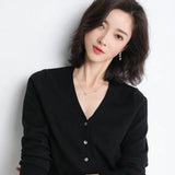 Women's cardigan sweater spring and autumn single-breasted sweater women's loose all-match top