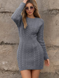 Body-Repaired Ass Skirt Women's Fashion Hooded Round-Up Rounded Waist Solid-Colored Knitted