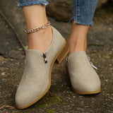 Retro Style Chelsea Boots 2025 Autumn And Winter New Side Zipper Side Heel Single Shoes Fashion Women's