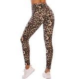 Printed Leopard Print Tight Ripped High Sports