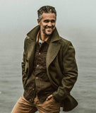 Autumn And Winter Of The Man's Coat In The Long Double Buckle Station Long Feng Ny