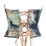 New Tight-Bossed Retro-Print Venus Oil Painting Fish Bone Tiring Belt Waist