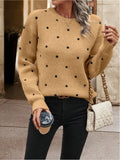 Point T-Shirt With Long-Sleeved Knitted Jersey Temperament Elegant Loose