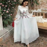Industry Embroidery Net Yarn Nail Bead Long Sleeve Dress Women's Autumn New High-End Famous Style Fairy