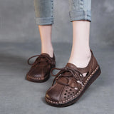 To 118] Niu Bago Retro Bag Head Sandals Women's Hole Shoes Casual Hollow Single Shoes Breathable Mother