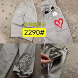 New Popular Fake Two Wide-Legged Trousers Poker Embroidered 2290 Series