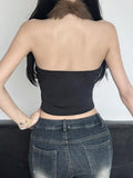 Cloth Forget Hot Leopard Hair Spliced High-Neck Digging Shoulder Vest Hot Girl Thin Waist High Collar