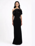 Autumn And Winter New Breast-Wearing Flowers Tight Long Dress Burst Party Dress Women's High