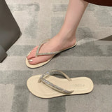 Bottom Water Drill Flip-Flops Women Flat And Light Outside Wearing Beach Cool Drag Womenshoes