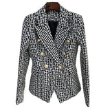 Star New Female Coat Lion Button Double Buckle Repair Geometry Of The Figure Of The