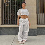 Street Overalls Autumn Low Waist Trousers Thin