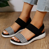Sandals Women's 2025 Summer Thick-Soled Flats Fish Mouth Tight Large-Size Sandals Women's Shoes