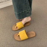 Flat-Bottomed With Toe Slippers Women Wear The New Summer 2025 Summer New Fashion Leisure Beach
