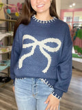 Bow Jacquard Sweater- Outfit