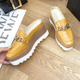 Women Flip Flops Comfortable Rubber Platform Shoes Women Casual Round Toe Flat Loafers Flats Autumn Women Shoes
