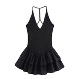 Women's Clothing Explosive Temperament Fashion Splicing Hanging Neck