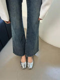 Head Shallow Single Shoes Women 2025 Spring And Autumn New French Evening Style Temperament Gentle Fairy Flat Bottom Retro Grandmother
