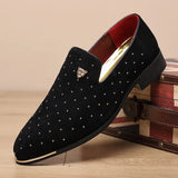 Zingj Four Seasons Black Foot Happy Shoes Lazy Man Leisure Foot Pedal Driving Fashion All-Match Wear-Resistant British