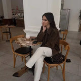 Women's Clothing Burst Velvet Texture Loose Casual Fashion Bag Jacket