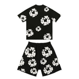 Fashion Trend Foam Printing Loose T-Shirt Y2K Hop Streetwear Men's And Women's Jacket Casual Top