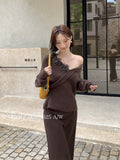 Special Price Does Not Return] Xiu Xixi 2025 Autumn Long-Sleeved V-Neck Flower Knitted Woolen Woman