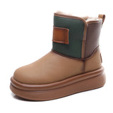 Warm Snow Boots Winter New Fashion Color High-Sleeve Thick-Soled Cotton Shoe Sleeve Imitation Wool Leather