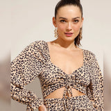 Dress Leopard Print V-Neck Sexy Bodycon Long Women Lace Up Backless Summer Dresses Female Straps Party Beach