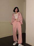 Y2K Pink Leopard Print Zipper HoodieOutfit