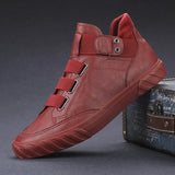Men's Shoes In The Autumn Of 2025 New Men's Leather Shoes Four Seasons Of High-Top Sports Running Board Shoes With Soft