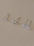 Glittering Zircon Mini Star Earring-Outfit