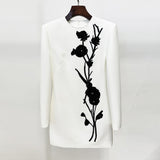 Early Autumn New Star Fashion Heavy Industry Three-Dimensional Flowers Nails Long Sleeve