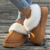 Slippers Women Wear Fur In One Package Snow Boots 2025 New One-Legged Warm Cotton