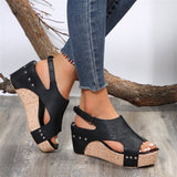 Roman Sandals Flat-Soled Thick-Soled Sandals Large-Size Shoes Fish-Mouthed Women's Slopes