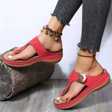Women's Large Code 2025 Spring And Summer New Fashion Heel Clippings Wearing Beach Slippers Women's