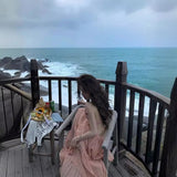 Zingj French Dress Show Back Pure Desire Wind 2023 New Socialite Temperament Seaside Vacation