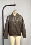 Women's Summer Fashion Temperament Autumn And Winter New Imitation Leather Bomber Jacket