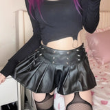 Punk Street Fashion Trend Metal Rivet Decoration Thorns With A-Word 100-Fold Skirt