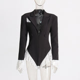 Sexy Jumpsuit 2025 New V Collar Lace Splicing High-End Suit Jumpsuit