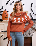 And Winter New Sweater Women's Loose Halloween Unique Skeleton Collar Long-Sleeved