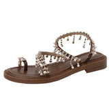 Sandals Women's Soft Soles 2025 Summer New Round-Headed Roman Shoes Toe French Evening Wind Flat