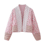 Women's Clothing Prints Two Sides Of The Cotton Jacket Cardigan Color Small Cotton Jacket Cotton Clothes Women