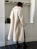2025 Winter Imitation Fox Hair Long Thick Hair Tip Gradient Color Coat Autumn And Winter New