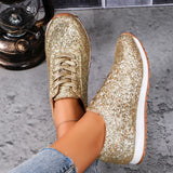 Size 2025 Spring And Autumn Casual Shoes Women Flashing Slid In Front Of The Flat-Soled Sports Casual Shoes
