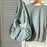 Shirring String Big Shoulder Crossbody BagOutfit